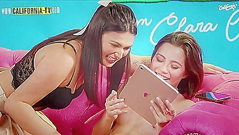 Hot lesbian sex at the office