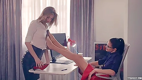 Lesbian At The Office Hot Video